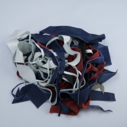 Blandet fraklips lderrester - 5 kg (til smykker og hobby)