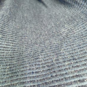 Cr�teil uld m�belstof Bl� med m�rk strib - pr�veklip