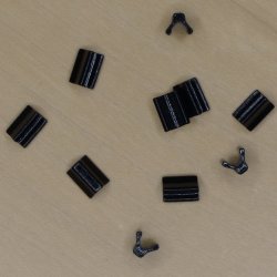 Stoppere til 10 mm. lynls, verst, - pose med 10 stk.