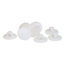 Plast bagknapper med slids - 18 mm (10, 50 eller 100 stk.)