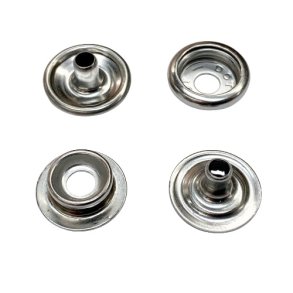 15 mm Rustfri trykknapper - pose m. 10 stk.