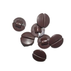 Plast bagknapper med slids - 18 mm (10, 50 eller 100 stk.)