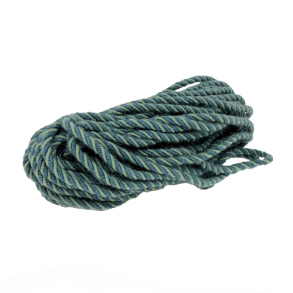 Rest m�belsnor m. fane 12 mtr. Farve Bl�/gr�n