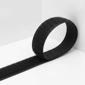 Burreb�nd / gribeb�nd - 20 mm, sort/hvid (hel rulle p� 25 m)  