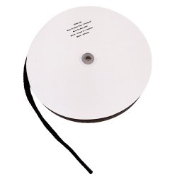 Dobbelt burrebnd / gribebnd - 20 mm sort - hel rulle10 mtr