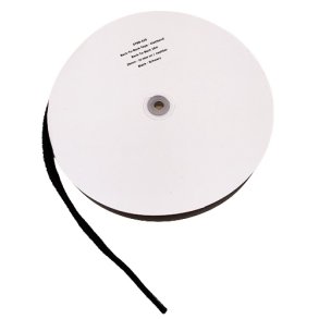 Dobbelt burrebnd / gribebnd - 20 mm, sort, (hel rulle p 10 m)