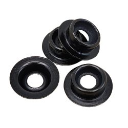 15 mm sort lakeret messing trykknapper  - pose m. 10 stk.