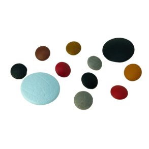 Knapper med s�m - betrukket med eget stof eller l�der, 18 mm