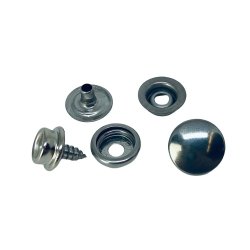 15 mm Rustfri trykknapper - 50 stk af- del 1, del 2, del 3, del 4. 