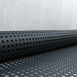 Fransk/Rrflet  Sort Plastik, 75 cm Bred