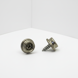 Rustfri skrue (del 5) til 15 mm trykknapper (10 stk.)