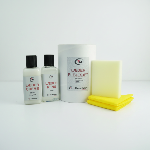 TM L�derplejes�t (2x225 ml, klude og svamp)
