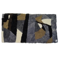 Unikt mosaik tppe af gte skind - til de kolde vinteraftener