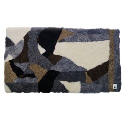 Unikt mosaik tppe af gte skind - til de kolde vinteraftener