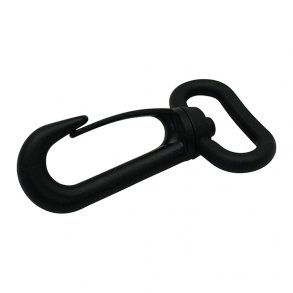 Karabinhage - sort, 25 mm