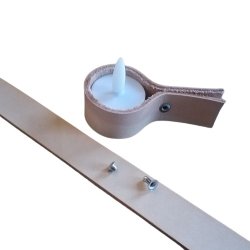 Lderremme i naturfarve, i centimeterml